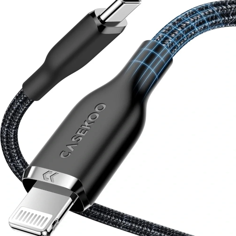 iPhone fast charging braided cord.